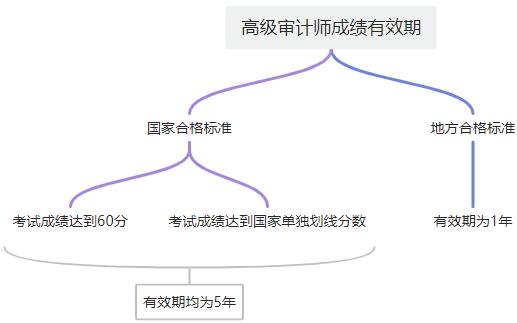 高级审计师成绩有效期示意图